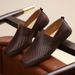 Cross-border Large-sized One-legged Men's Shoes, Hand-stitched Men's Bean Shoes, Spring And Summer Top-grain Cowhide Perforated Men's Leather Shoes_vogvips.com