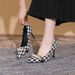 French High Heels Design Sense 2025 Spring And Autumn Season New Pointed Fashion Mid Heel Versatile Fine Follow-up Shoes_vogvips.com