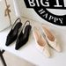 5212 Korean Style Pointed Toe Back Strap Single Shallow Mouth Wine Glass Bowknot Women's Thin Backless Fashion Low Heel_vogvips.com