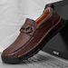 Men's Autumn Trend Versatile Flat Slip-On Loafers, Anti-Slip Casual Leather Shoes_vogvips.com