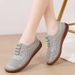 New Hollow Comfortable Soft Sole Non-slip Mother Shoes Flat Doudou Shoes_vogvips.com
