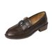 2026 New New In Stock: Women's Thick-Soled Loafers, Genuine Leather Shoes, Slip-On Shoes With Chunky Heels And Metal Buckle_vogvips.com