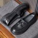 Euro Step Fashion Tassel Men's Handmade Top Layer Cowhide Casual British Loafers Slip-On Driving Shoes_vogvips.com