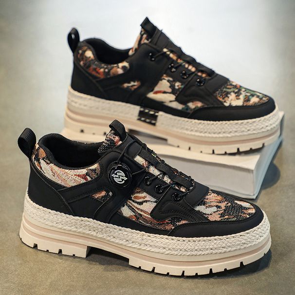 Low-top Martin Shoes, Workwear Shoes, Versatile Straw Sole, Casual Sneakers, Trendy Shoes, Four Seasons_vogvips.com