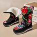 2025 Winter Snow Boots, ,Thickened Mid-calf Waterproof And Anti-slip Fleece Cotton Shoes, High-top Warm Long Boots_vogvips.com