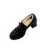 thick Heel Loafers Women's Velvet Warm Small Leather Shoes High Heels Women's_vogvips.com