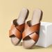 ShoeVault Cross Round Open Toe Casual Fashion Women's Shoes Factory Wholesale Dropshipping Slide Sandals_vogvips.com