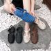 2025 Spring/Summer New Roman Sandals For Women, Jelly Shallow Flat Buckle Closed-Toe Hollow Comfortable Single Shoes,_vogvips.com