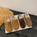 Winter Retro Thick-Soled Heiht-Increasin For Women 2025 Versatile New Slip-On Lazy Shoes With Fleece_vogvips.com