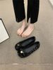 French Socialite Flat Bottomed Single Children's Shoes, 2025 Spring Fairy Style Round Toe Sequined Soft Leather Bean_vogvips.com