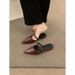 French Style Elegant Shallow Mouth Pointed Half Slippers For Women Summer Outdoor Slip-On Lazy Mules Backless Closed Toe_vogvips.com
