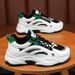 Spring New Breathable Mesh Men's Versatile Little White Thick Sole Sports And Casual Dad Trendy Shoes_vogvips.com