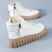 High-top For Women 2024 Spring And Autumn New Korean Style Versatile Leather Soft Sole Non-slip Martin Boots_vogvips.com