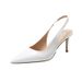 Women's Pointed Toe Low Cut Backless Sandals Patent Leather Nude High Heels Plus Size 43 New Style_vogvips.com