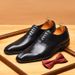 Business Suit Genuine Leather Pointed Toe British Oxford Shoes, Handcrafted Polished European Style Men's Shoes_vogvips.com