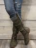 Women's Knee High Boots Side Zipper Chunky Low Heel Knight Boots_vogvips.com