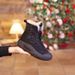 Autumn Winter New Versatile Snow Boots Flat Waterproof Cotton Shoes Fleece Lined Thickened Warm High-top Women_vogvips.com