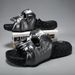 Men’s Shoes Large Size Skull Head One Word Slippers EVA Thick Soled Sandals With A Sense Of Excrement Men's Shoes Summer Outdoor Casual Trendy Shoes_vogvips.com