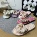 Couple Fabric Slippers Soft Sole Quiet Floor Slippers For Women Bow Tie Home Decor Bedroom Slippers Suitable For All Seasons_vogvips.com