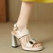 Chuyuji Women's Open-Toe Sandals 2026 Summer New Waterproof Platform High Heels Chunky Heel White Backless_vogvips.com