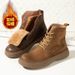 First Layer Cowhide Martin Boots For Men, New Autumn And Winter Short Boots, British Style, Fleece-Lined, Warm,_vogvips.com