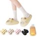 Adorable Waterproof Closed Toe Cat Paw Anti Slip Soft Bottom Ladies Slippers Home_vogvips.com