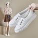 2026 Summer New Women's White Hollow Breathable Student Sneakers, Casual Shoes, Height-Increasing, Ins Trend Street_vogvips.com