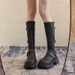 Korean Style Over-the-Knee For Women 2024 Autumn Winter New Height Increasing Slimming Versatile Thick-Soled Petite_vogvips.com