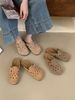 Women's Suede Clogs With Adjustable Strap Fashion Cork Footbed Genuine Leather Mules Outdoof New Slip On Potato Shoes_vogvips.com