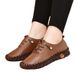 Genuine Leather Single Comfortable Flat Bottomed Lace Up Mom's Shoes, Wide Chubby Feet, Cow Tendon Soles, And Soft_vogvips.com
