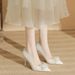 Women's Shoes 31 32 33 Small Size Elegant White Lace High Heels Pointed Toe Stiletto Wedding Shoes For Brides & Special Occasions_vogvips.com