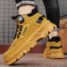 Men's Casual High-Top Work Boots With Thick Sole For Outdoor & Daily Wear - Anti-Slip Comfortable Martin Boots In Yellow, Green, Black_vogvips.com