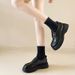 Simulated Cowhide Loafers For Men - One-piece Slip-on Business Casual Leather Shoes With Soft Sole, Lazy-style Shoes_vogvips.com