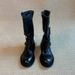 Retro Chic Mid Calf Motorcycle Boots Women's Chunky Heeled Combat Boot With Metal Buckle Design Cool Edgy Street Style Spring_vogvips.com