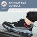 Men's Steel Toe Safety Work Shoes,Rotating Buckle,Breathable Mesh & Microfiber Leather Upper,EVA Sole Construction & Outdoor Working Sites Work Shoes_vogvips.com