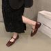 Flat Black For Women 2025 Spring New French Style Gentle Mary Jane Shoes_vogvips.com