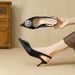 Qianluhui Exquisite Rhinestone High-End Dress Shoes With Elegant Style, Thin Heel, Pointed Closed Toe, And Open Back_vogvips.com