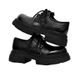 ShoeVault Derby For Men, Thick Sole, Hidden Increase Of 10cm, Round Toe, Big Toe British Style, Black Work Shoes, Height_vogvips.com