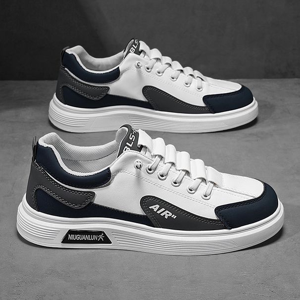 Men's Casual Low-Top Sneakers With Color Blocking Design - Breathable & Lightweight Slip-On Shoes For Daily Wear & Outdoor Activities_vogvips.com