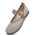 Summer For Women 2025 New Mary Jane Breathable Soft Sole One-Strap Fly Weave Mesh Hollow Fishnet Shoes_vogvips.com