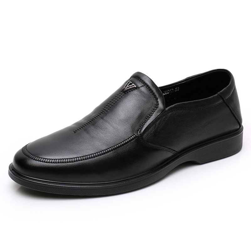 Spring Autumn New Set Of Casual Le Fu Lightweight Leather Middle-aged And Elderly Men's Shoes, Lazy Shoes_vogvips.com
