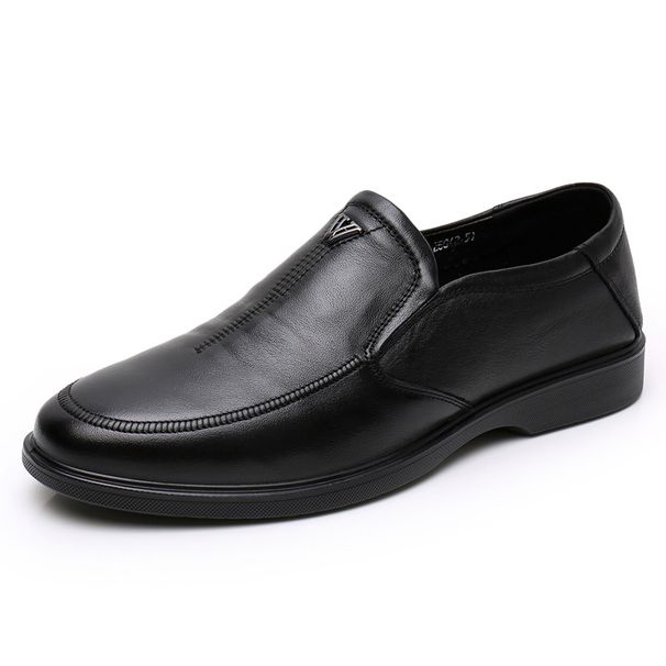 Spring Autumn New Set Of Casual Le Fu Lightweight Leather Middle-aged And Elderly Men's Shoes, Lazy Shoes_vogvips.com