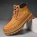 European Warm Series Men's Martin Winter Outdoor Casual Work Shoes Genuine Leather Thick Sole Height Increasing Yellow Boots_vogvips.com