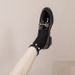 Mid-heel Leather 2026 New Model British Style Buckle Spring And Autumn Fashion Women's Versatile Chunky Heel Shoes_vogvips.com