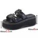 Foreign Trade Product 2021 Autumn New European And American Bat Round Toe Platform Thick Sole Fashion Sandals_vogvips.com