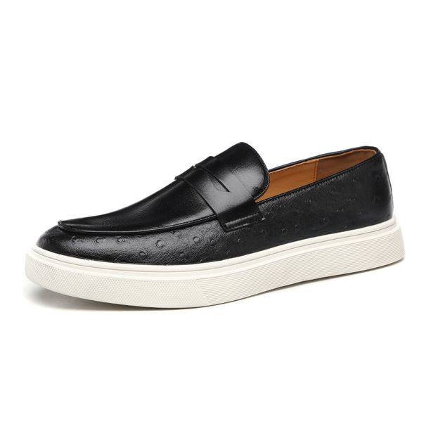 Fashion men's shoes Leather shoes casual board shoes loafers_vogvips.com