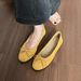 Round Head Ballet Single Shoes Women's Flat Bow Beanie Shoes French Shallow Mouth Grandma Shoes_vogvips.com