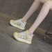 White Sneakers Height Increasing 2025 Casual Fashion Versatile Korean Style Thick Sole Breathable Mesh Dad Women's Shoes_vogvips.com