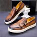 Men's Shoes Double Buckle Casual Leather Shoes Genuine Leather Loafers Men's Comfortable Flat Shoes Daily Versatile Slip On_vogvips.com