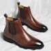 European Warm Series British Men's Shoes Short Plus Velvet Leather Martin Large Size Boots Men_vogvips.com